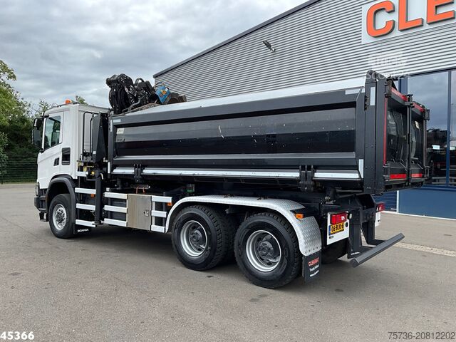 Basculante de 3 lados Scania G 410 6x6 Euro 6 Palfinger 17 Tonmeter Z-kraan