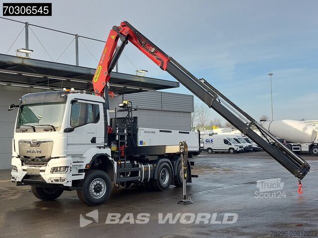 Volquete de 3 lados MAN TGS 28.520 6X4 NEW Palfinger PK24001 SLD 5 Kran...