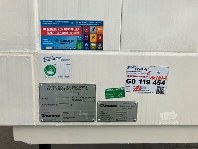 Swap body trailer KRONE Wechselbrücke Koffer