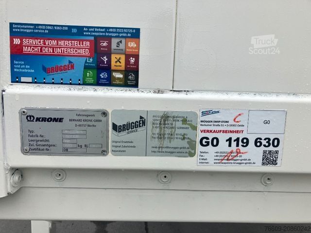 Swap body trailer KRONE Wechselbrücke Plane