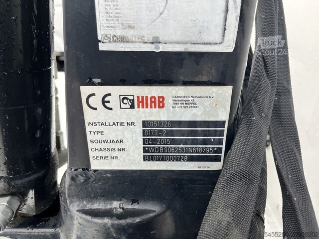 Plataforma de carga Mercedes-Benz Sprinter 513 cdi 130pk DC Laadkraan Hiab 017T A...