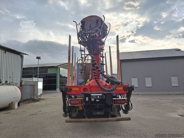 Medienos transporteris MAN TGX 26.500 Holz-LKW Euro6 6x4 Holztransporter m...