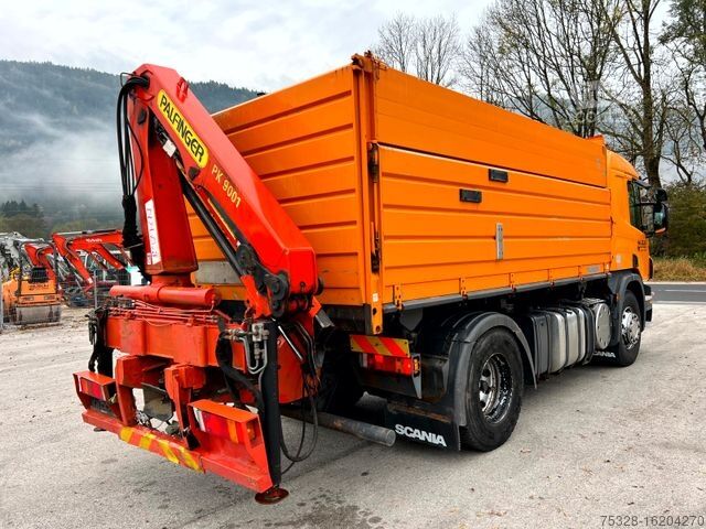 Tipper truck SCANIA P420 4X2 BB Retarder Dreiseitenkipper Kran