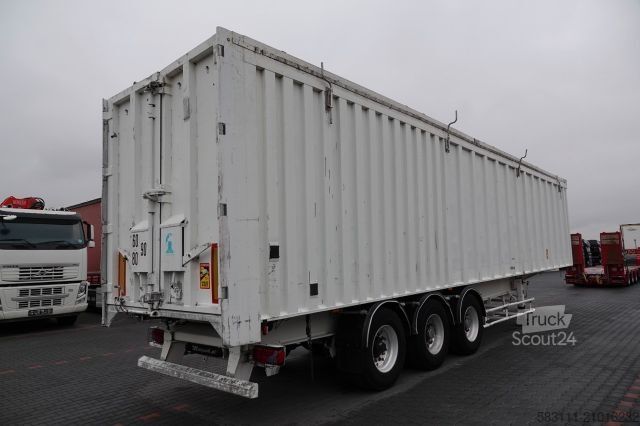 Tipper semitrailer BENALU WYWROTKA ALUMINIOWA / 80 m3 