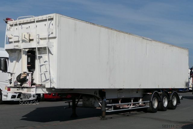 Tipper semitrailer BENALU WYWROTKA ALUMINIOWA / 75 M3 / KLAPO-DRZWI