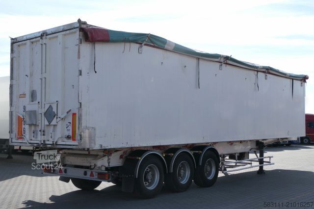 Tipper semitrailer BENALU WYWROTKA ALUMINIOWA / 75 M3 / KLAPO-DRZWI