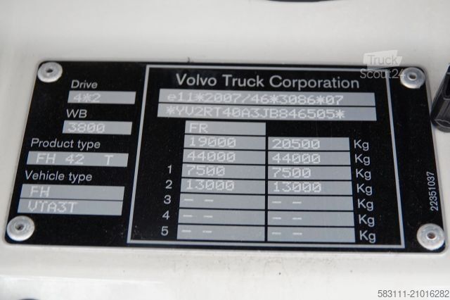 Τυπική μονάδα τράκτορα VOLVO FH500 / I-FH 500/ NISKA KABINA / SPROWADZONY / E