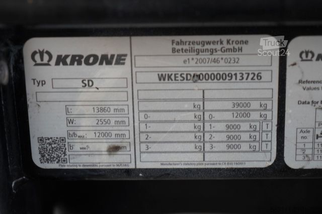 Auflieger mit Arbeitsbühne KRONE NACZEPA  PLATFORMA / O? PODNOSZONA / KOSZ NA PAL