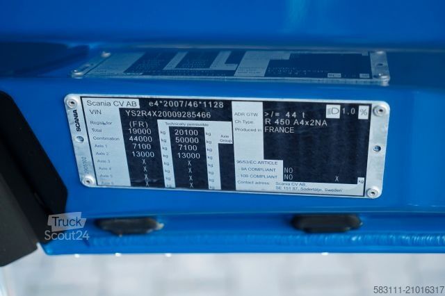 Standard tractor unit SCANIA R 450 / RETARDER / HYDRAULIKA / I-PARK COOL / AL