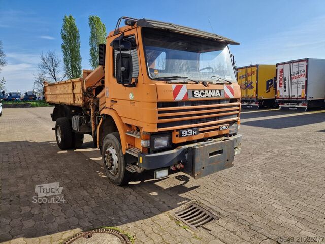 Grue à tour Scania 93H 250 4x4 93H 250 4x4, Winterdienstausstattung, Kran Palfinger PK8000