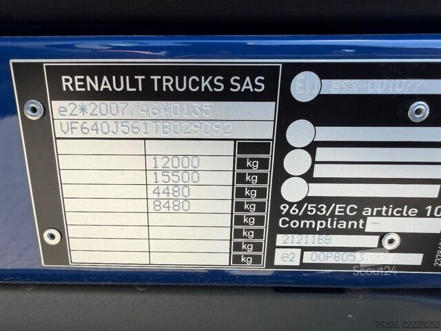 Koffer Renault D 12 LOW P4X2  210E6 / PLYWOOD GESLOTEN LAADBAK...