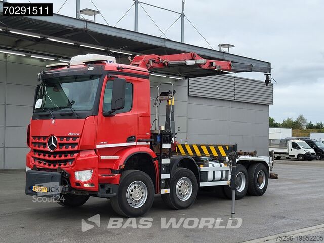 Hook arm system Mercedes Arocs 4145 8X4 NL-Truck HMF 2243 Z Crane Hyva 2...