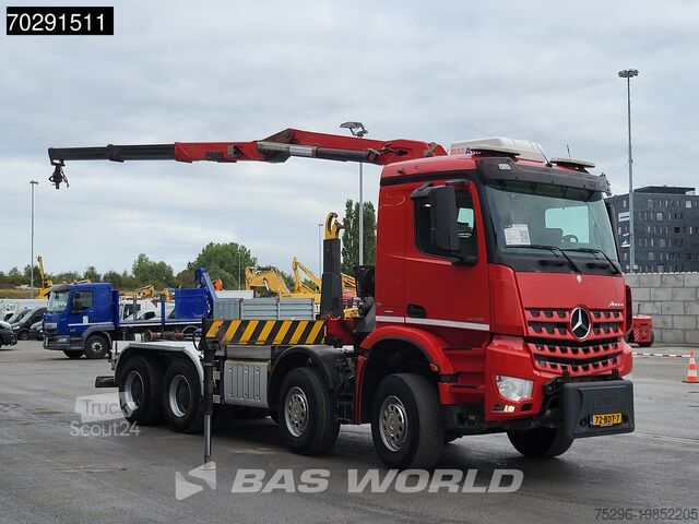 Hook arm system Mercedes Arocs 4145 8X4 NL-Truck HMF 2243 Z Crane Hyva 2...