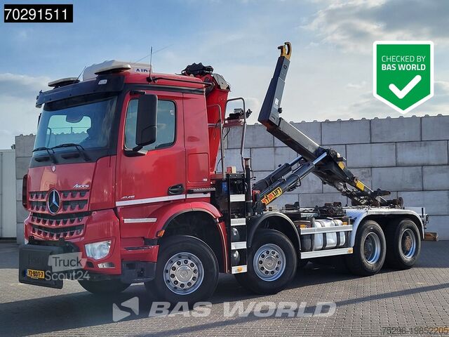 Hook arm system Mercedes Arocs 4145 8X4 NL-Truck HMF 2243 Z Crane Hyva 2...