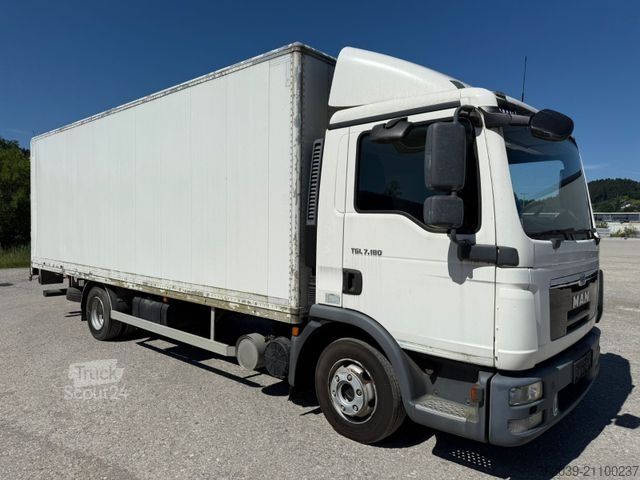Vrachtwagen met bakwagen MAN TGL 7.180 Euro 5 Schaltung abs Blatt Blatt