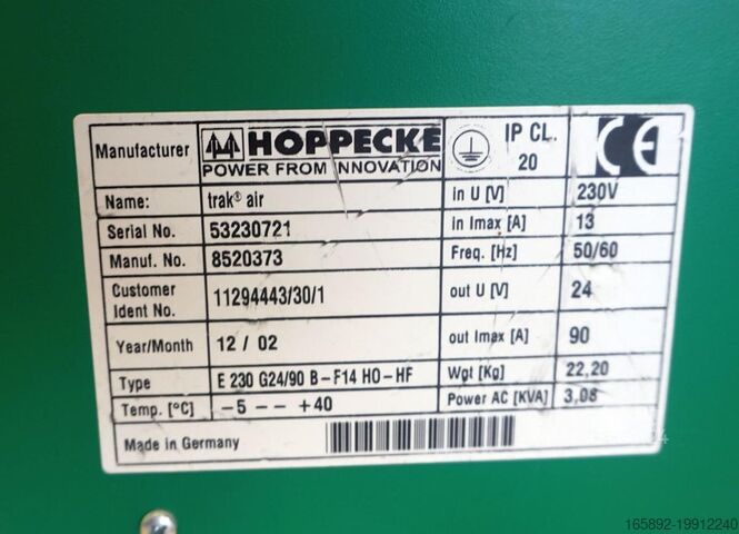 Truckbatteri HOPPECKE Trac basic 24V 90A