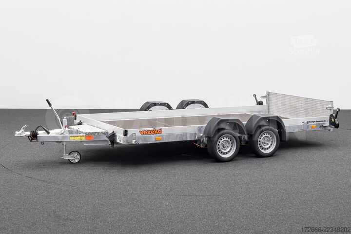 Lågbyggd släpvagn Vezeko HUSKY CAR FB 35.39 | E-PUMPE | RAMPE 394X187X10CM 3500KG ABSENKER