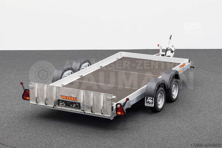 Lågbyggd släpvagn Vezeko HUSKY CAR FB 35.39 | E-PUMPE | RAMPE 394X187X10CM 3500KG ABSENKER
