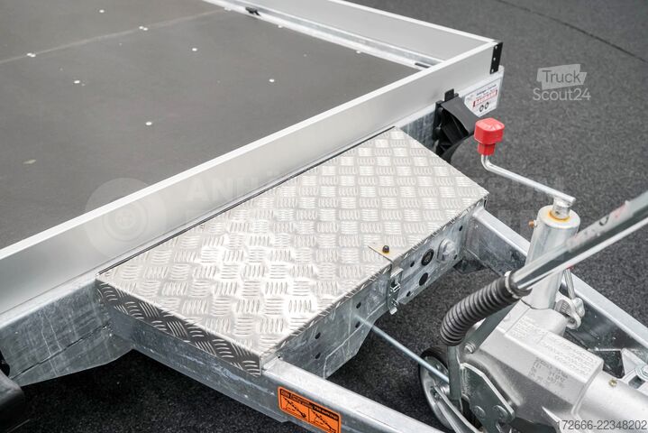 Lågbyggd släpvagn Vezeko HUSKY CAR FB 35.39 | E-PUMPE | RAMPE 394X187X10CM 3500KG ABSENKER
