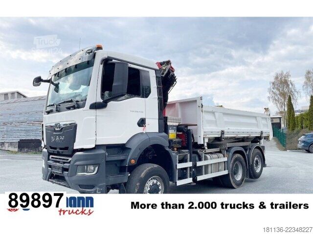 Kipper LKW MAN TGS 28.430 6x4-4 BL, Lenk-/Lift, Bordmatik, Kran