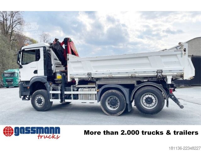 Kipper LKW MAN TGS 28.430 6x4-4 BL, Lenk-/Lift, Bordmatik, Kran
