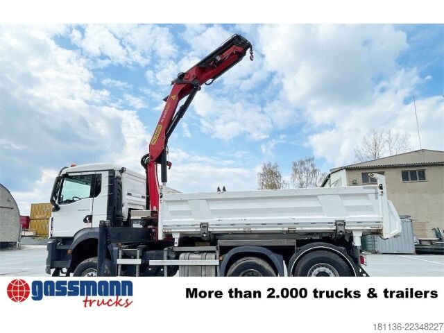 Kipper LKW MAN TGS 28.430 6x4-4 BL, Lenk-/Lift, Bordmatik, Kran