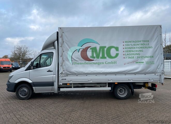 Dodávka s plachtovou bočnicou MERCEDES-BENZ Sprinter 519 CDI Pritsche/ AC/ org. KM