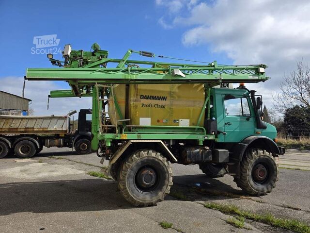Lastbilchassis UNIMOG U5000 4x4 Chassis, Standklima, 4374/45