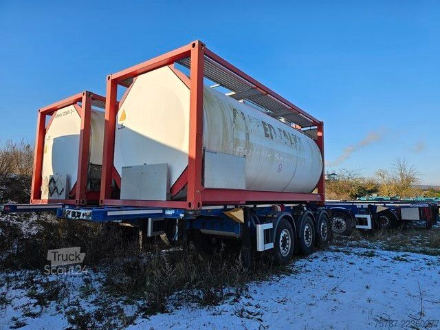 Maināmās virsbūves puspiekabe SCHMITZ CARGOBULL 20" Tankconatinerchassis + Tankcontainer