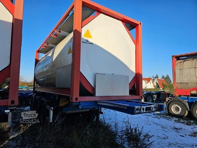 Maināmās virsbūves puspiekabe SCHMITZ CARGOBULL 20" Tankconatinerchassis + Tankcontainer