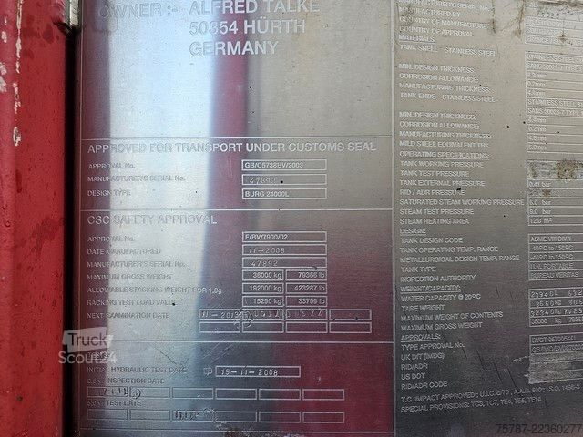 Maināmās virsbūves puspiekabe SCHMITZ CARGOBULL 20" Tankconatinerchassis + Tankcontainer