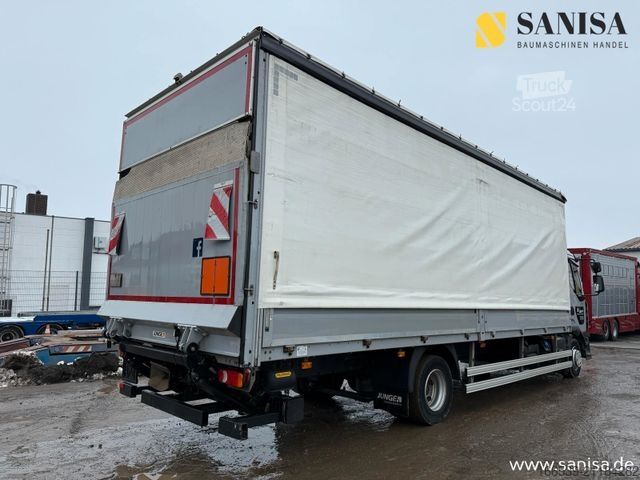 Flatbed truck with tarp RENAULT D 12.240/LBW/Pritsche+Plane/Klima/Gardinen