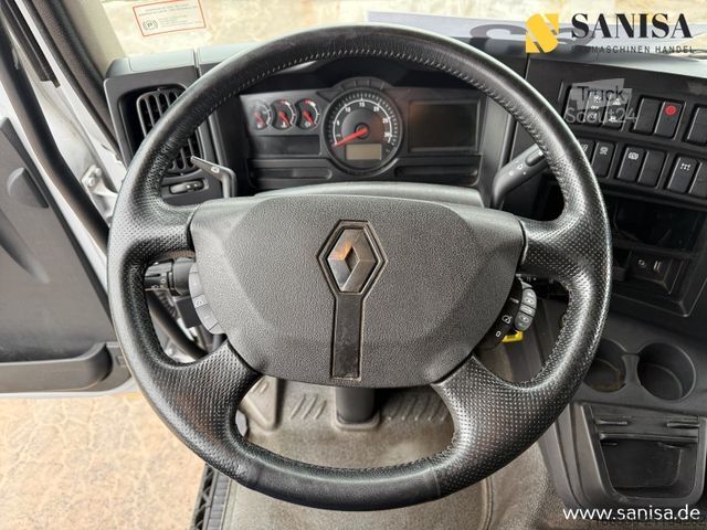 Flatbed truck with tarp RENAULT D 12.240/LBW/Pritsche+Plane/Klima/Gardinen