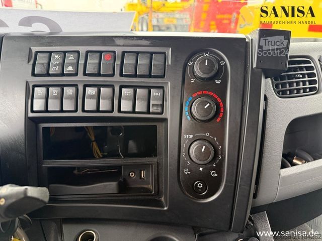 Flatbed truck with tarp RENAULT D 12.240/LBW/Pritsche+Plane/Klima/Gardinen