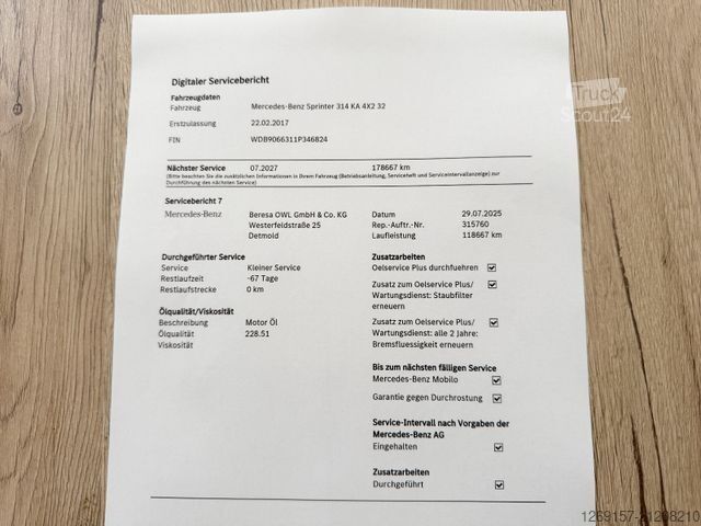 Panel van MERCEDES-BENZ Sprinter 314 CDI Kasten L1H1 RWD Sitzheizung
