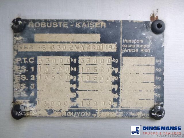 Ribaltabile Robuste Kaiser Tipper trailer steel 24 m3 + tarpaulin