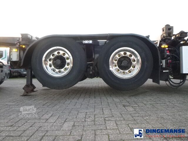 Containertransport D-TEC 4-axle container combi trailer (2 + 2 axles)