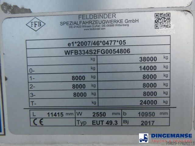 Silo Feldbinder Powder tank alu alu 49 m3 / 1 comp