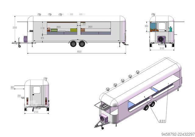Prikolica za hrano - model Airstream qingdao seahisun food truck technology 