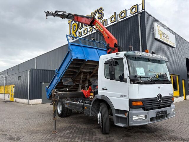 Ribaltabile con gru Mercedes-Benz ATEGO 1217 + PALFINGER PK 11001 - 7 X EXT. + TI...