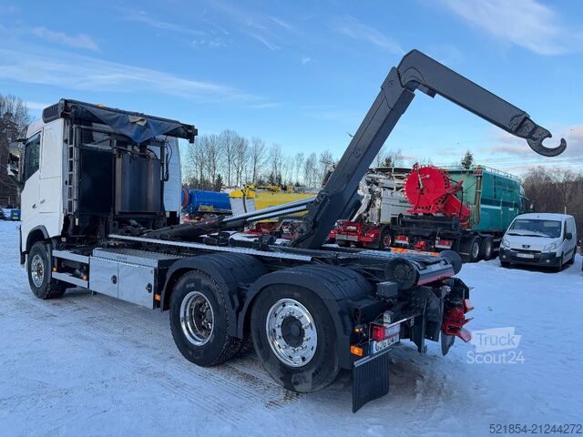 Innenlader Volvo FH 500 Hook-lift, + Crane / Lift-dumper hydraul...