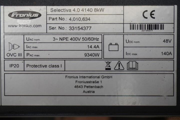 μπαταρία ανυψωτικού μηχανήματος FRONIUS Selectiva 4.0 4140 8kW 48V/140A