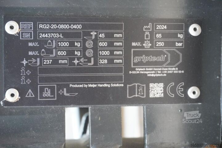 πιρούνι GRIPTECH GRIPTECH RG2-20-0850-0400