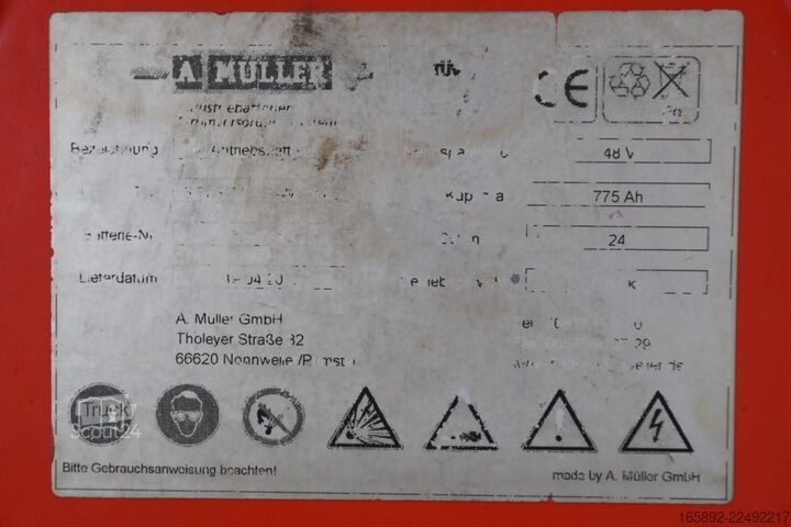 μπαταρία ανυψωτικού μηχανήματος AIM 48 Volt 5 PzS 775 Ah