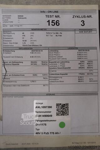 μπαταρία ανυψωτικού μηχανήματος AIM 48 Volt 5 PzS 775 Ah
