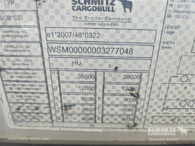 Auflieger mit Pritsche & Plane Schmitz Cargobull Semitrailer Curtainsider Mega
