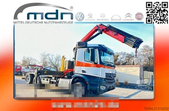 Hakowiec MERCEDES-BENZ Arocs 2848 6x4 Abrollkipper KRAN 16m lift/lenk