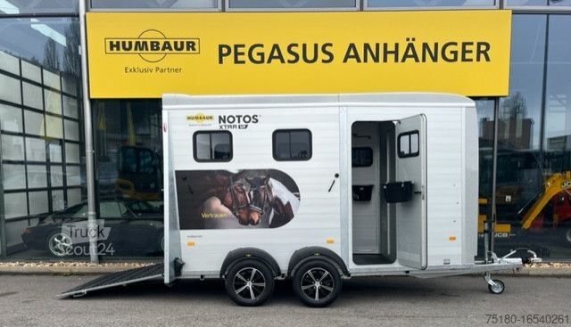 Rimorchio per il trasporto di cavalli HUMBAUR Notos Xtra UP 2-Pferdeanhänger 2,7t. SK DS