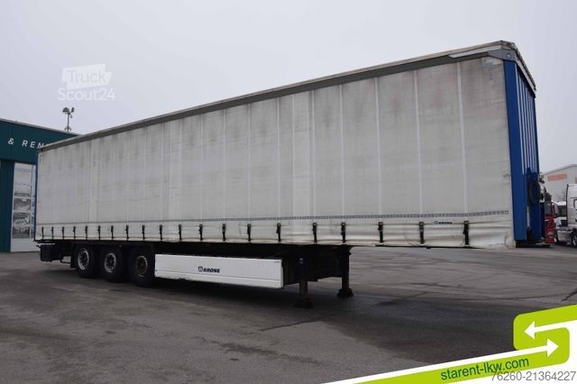 Atvira puspriekabė su tentu KRONE Palettenkasten SAF Achsen TÜV 11/26