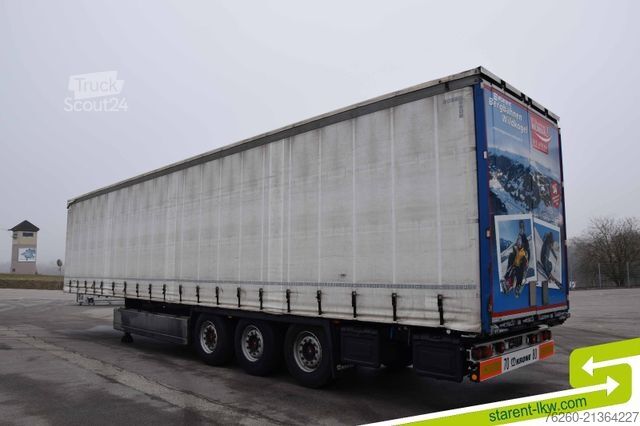 Atvira puspriekabė su tentu KRONE Palettenkasten SAF Achsen TÜV 11/26